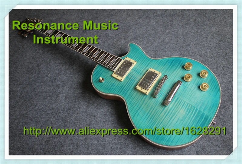 

Custom Shop Blue Finish Suneye LP Guitar Solid Mahogany Body & Left Hand Available