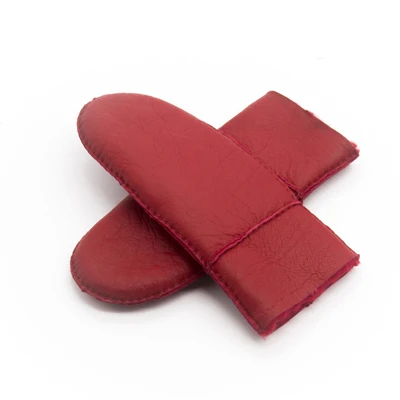 Зимние Модные тяжелые женские перчатки из натуральной кожи и шерсти, женские меховые перчатки, уличные теплые утолщенные кожаные меховые перчатки из овчины - Цвет: red