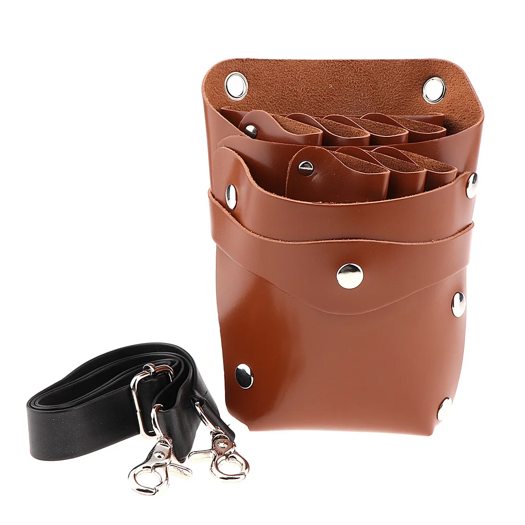 Scissors Pouch Holster with Belt, Salon Hair Stylist Barber Hair Scissors Beard Cut Shear Pet Hairdressing Tools Holder Case Bag