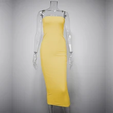 vestido amarelo colado