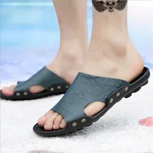 Мужские сандалии; Новинка года; кожаные сандалии; повседневные сандалии; мужские вьетнамки; мужские Нескользящие сандалии; обувь для увеличения роста; размеры 38-46