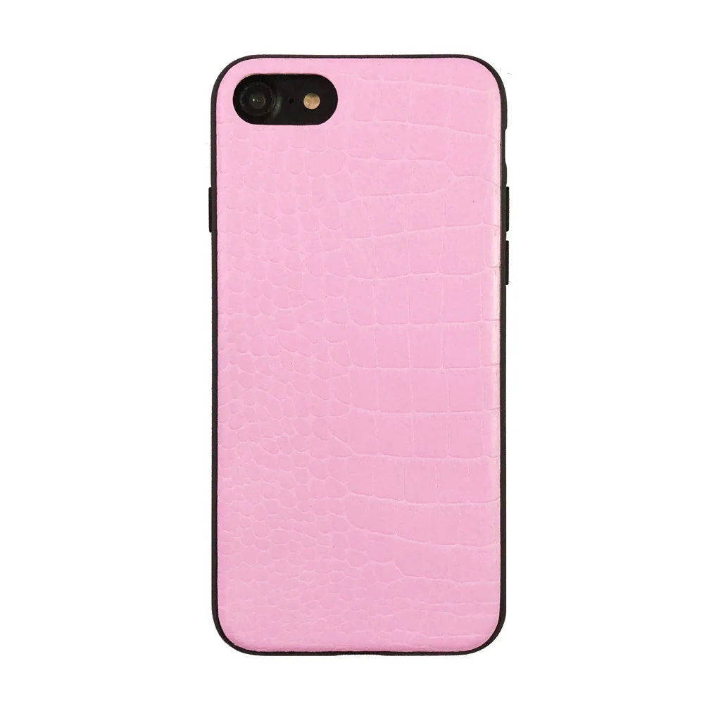 Pink Foaber Бизнес телефона чехол для iPhone X Xs Max Xr 7 8 плюс Мода Крокодил роскошный искусственная кожа Обложка для iPhone 8 Plus - Цвет: Pink