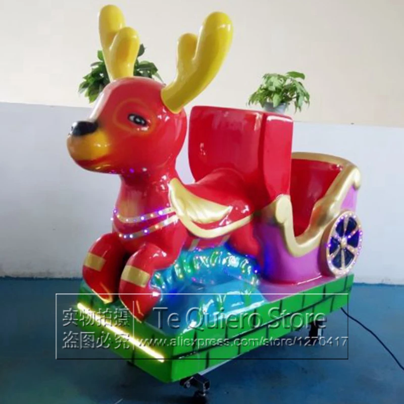 

Amusement Park Equipment Coin Operated Arcade Game Machine Electric Car Toy Deer Animal Kiddie Rides