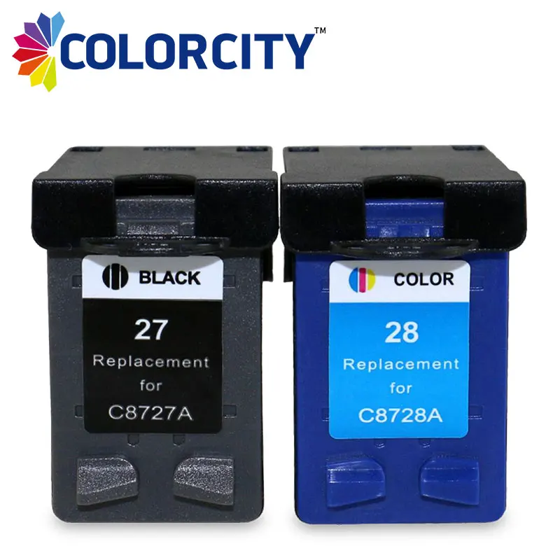 Заправленный чернильный картридж COLORCITY для принтера HP 27 28 Deskjet 450 450CI 3420 3520 3550 3650 3740