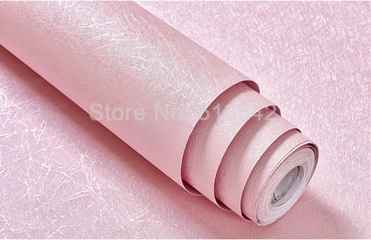 Розовый плед общежитии стол настенные наклейки сплошной Цвет стены Бумага для Детская комната принцессы комнаты девочки Спальня самоклеющиеся стене бумага