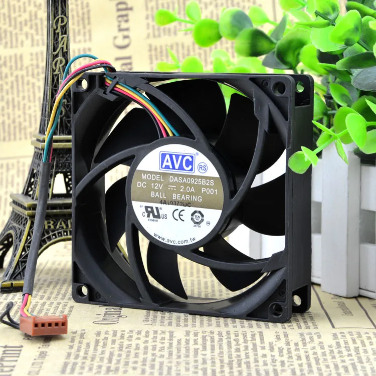 AVC DASA0925B2S 9 см 90*90*25 мм 9025 12 В 2.0A 4 провода свинца ШИМ вентилятор|pwm fan|fan 12v12v fan |