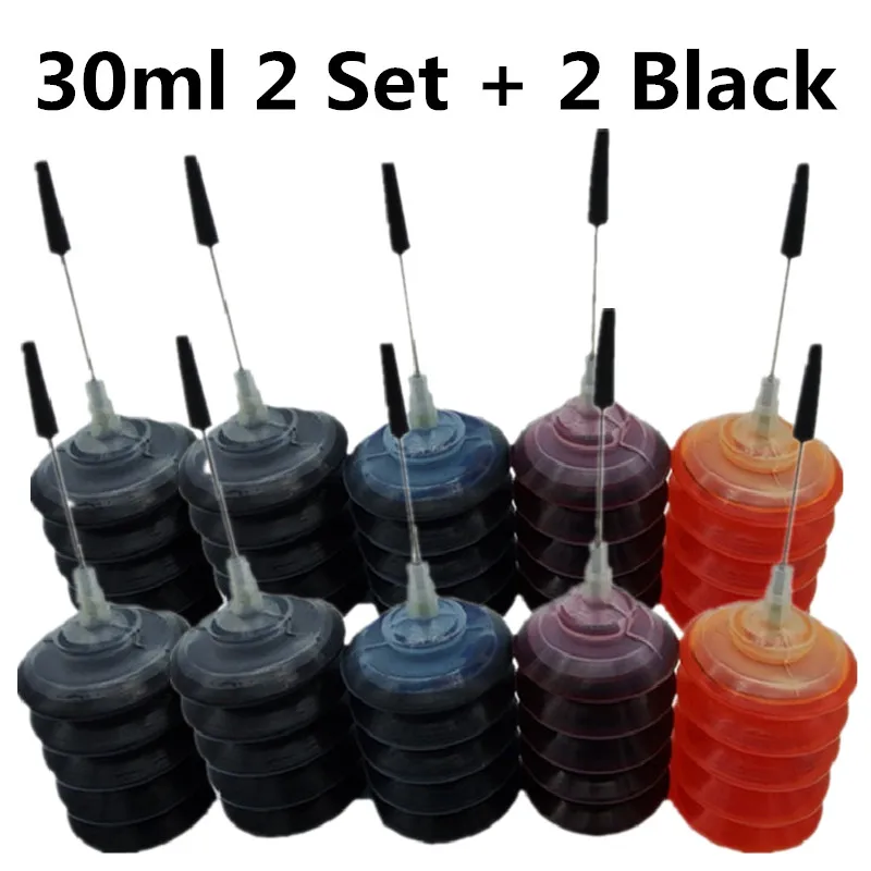30ML 2SET 2BK Заправка чернил Набор для струйного принтера Officejet Pro 8600 Pro 8100 Pro 251dw Pro 276dw - Цвет: 30ML 2SET 2BK