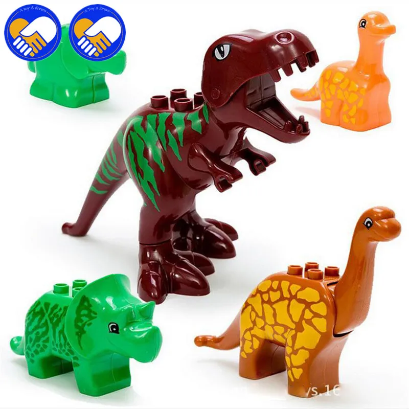 A TOY A DREAM 40Pcs/Lot Jurassical World Large Particle Building Blocks Baby Toys Dinosaur Animal Set Brick Toys Gifts baby-building-blocks : image A TOY A DREAM 40Pcs/Lot Jurassical World Large Particle Building Blocks Baby Toys Dinosaur Animal Set Brick Toys Gifts baby-building-blocks