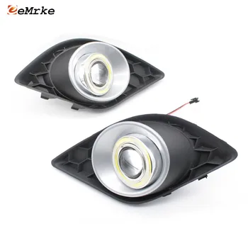 

Car Styling For Skoda Fabia TSI LED COB Angel Eyes DRL Yellow Signal Light H11 Halogen / Xenon Fog Lights with Projector Lens