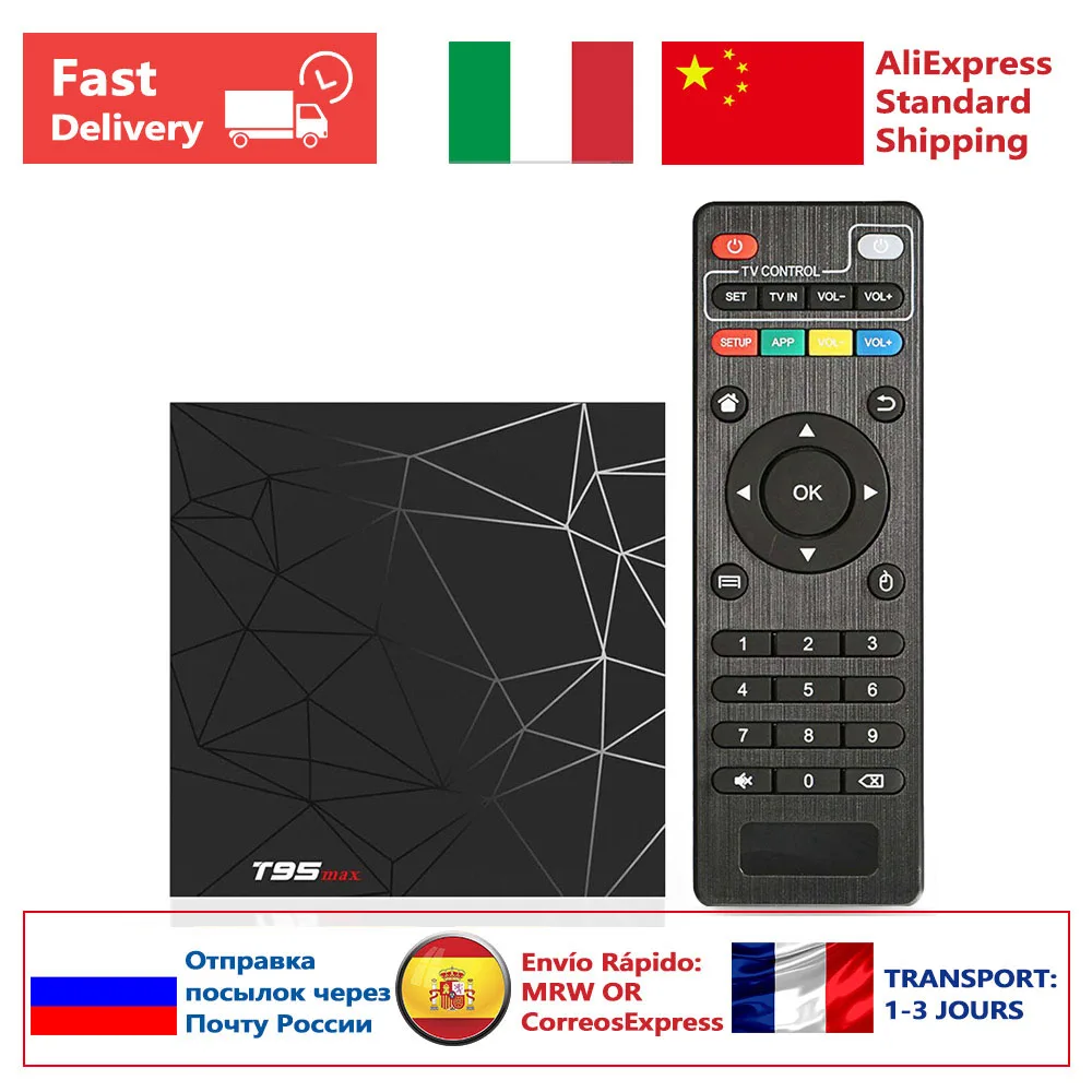 

DQiDianZ T95Max Smart TV Box Android 9.0 TV Box Support 6K WiFi 2.4G H6 Quad Core Cortex-A53 Set Top Box T95 max Media Player