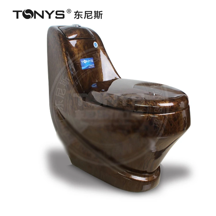 Coffee Color Toilet One piece Dark Brown Ceramic Toilets Bathroom