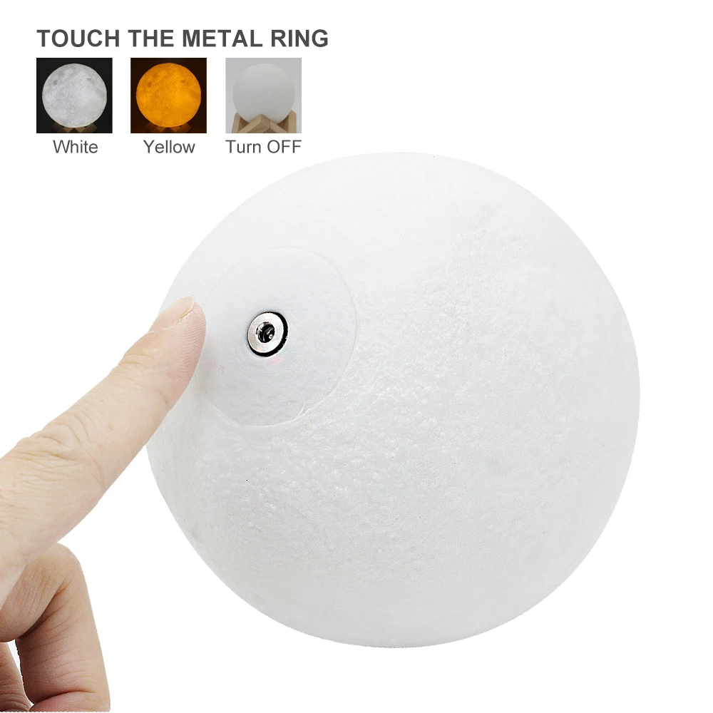  Dropship USB 3D light fixtures 8CM 10CM moon lamp levitating night light led Color Change Touch Lig - 32881982917