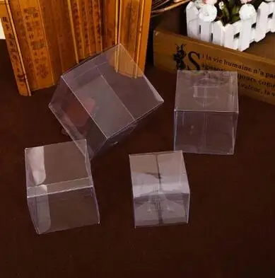 

New 5PCS Clear PVC Box Packaging boxes Wedding Christmas Gift Box Small Transparent Plastic Box Square Retail 30 Sizes