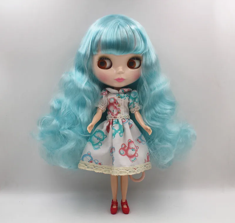 Кукла Blygirl Blyth светло голубая волнистая кукла liu hai для общего тела 7 суставов