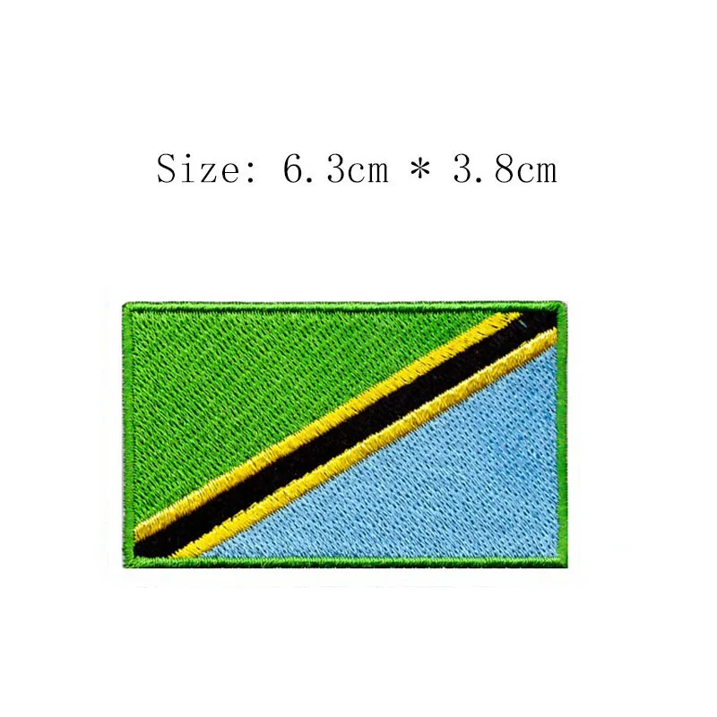 Танзанийская вышитая нашивка с флагом цена Dodoma городская Эмблема для мотоциклетной куртки пальто железная ПРИШИТАЯ Левая грудь - Цвет: Tanzania