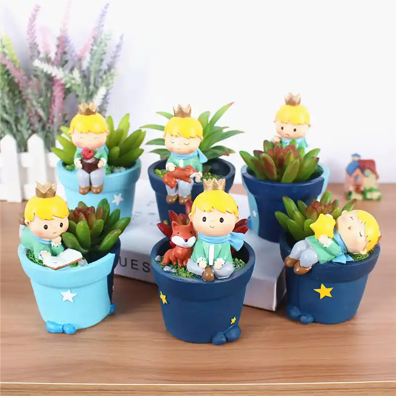 Creative Models Artificial Flowers Resin Cartoon Succulents Flower