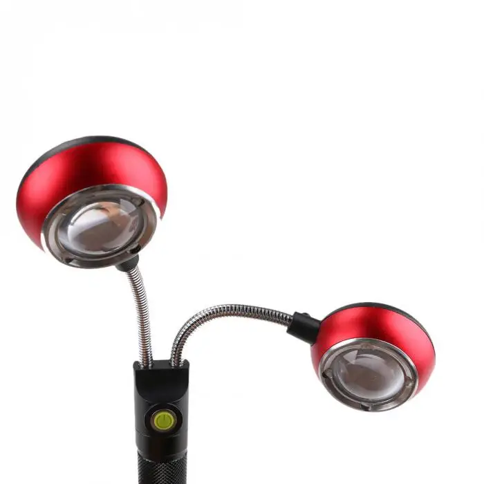 Гибкий COB с двойной головкой светодиодный магнит рабочий свет фонарик USB лампа перезаряжаемый свет MJJ88