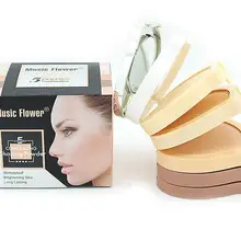 Music Flower Сердце Форма 5 цветов скрыть затенение Волшебная пудра комплект с губка, основа, корректор для лица