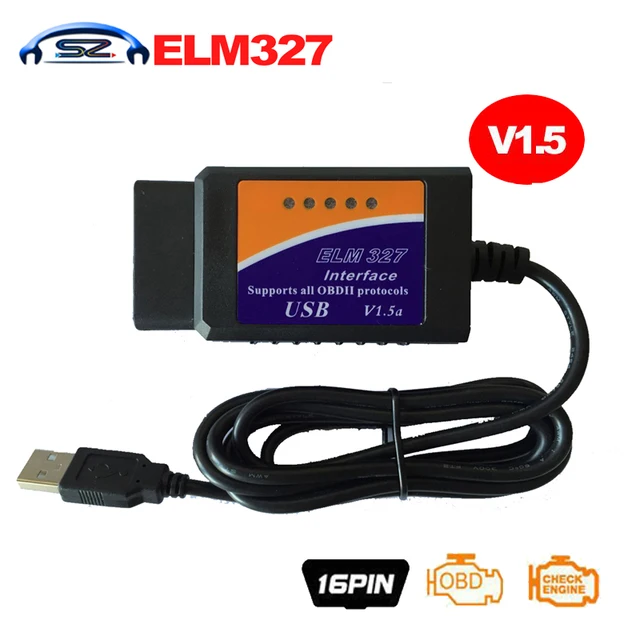 Cheap Sale Newest ELM 327 USB Interface OBD/OBDII Scanner V1.5 Version ELM 327 USB Car Diagnostic Interface Scan Tool Free Shipping
