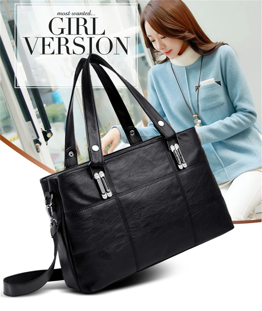 capacidade senhoras casual tote saco preto vermelho