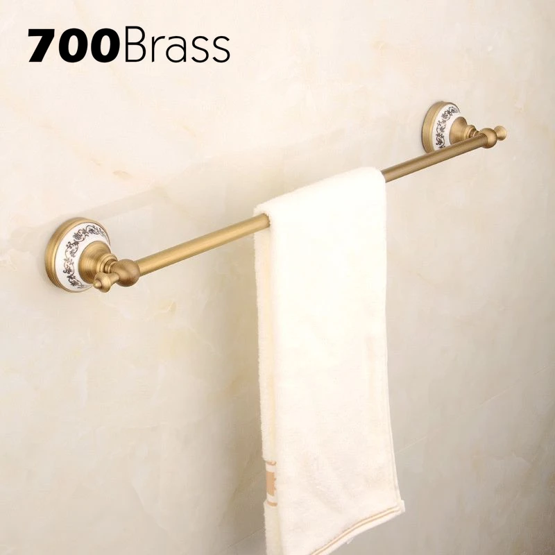 New Arrival Brass Bathroom Single Towel Bars Antique Wall Mounted Towel