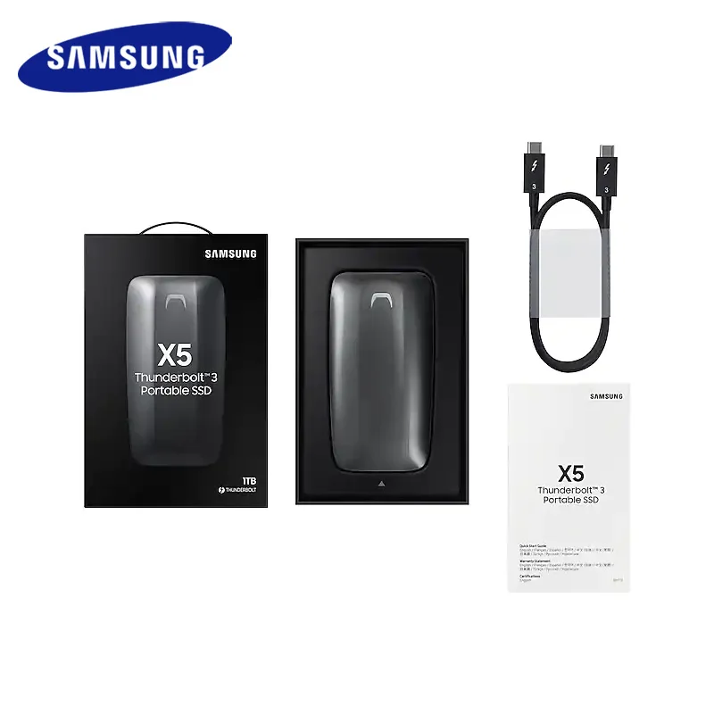 Samsung SSD Внешний X5 2 ТБ 1 500 Гб внешний твердотельный жесткий диск Thunderbolt 3 (40 Гбит/с) и