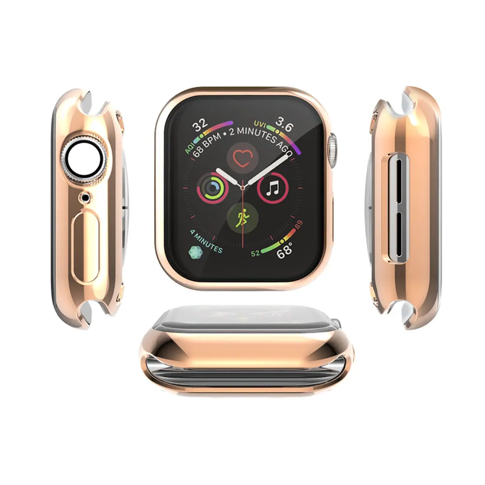 Защитный чехол для Apple Watch, 44 мм, 40 мм, мягкий ТПУ, ультра тонкий HD Прозрачный чехол для iWatch Series 4 Series 5, чехол