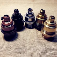 Золотые антикварные лампы розетки Ретро Эдисона держатель лампы база E27 винт Цоколь для ламп алюминиевая световая розетка промышленный фитинг