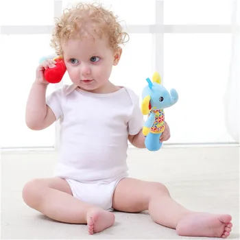 

Baby Rattle Mobiles Cute Baby Toys Cartoon Animal Hand Bell Rattle Soft Toddler Plush Toys 0-12 Months
