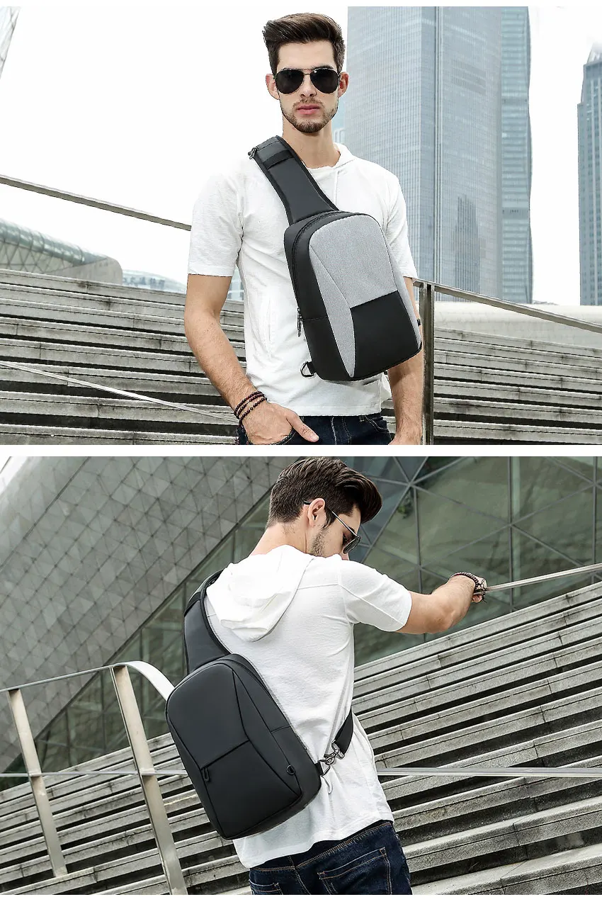 EURCOOL Short Trip Chest Pack Casual Messengers Bags Water Repellent Chest Bag Shopping Travel Crossbody Bags Male n1935