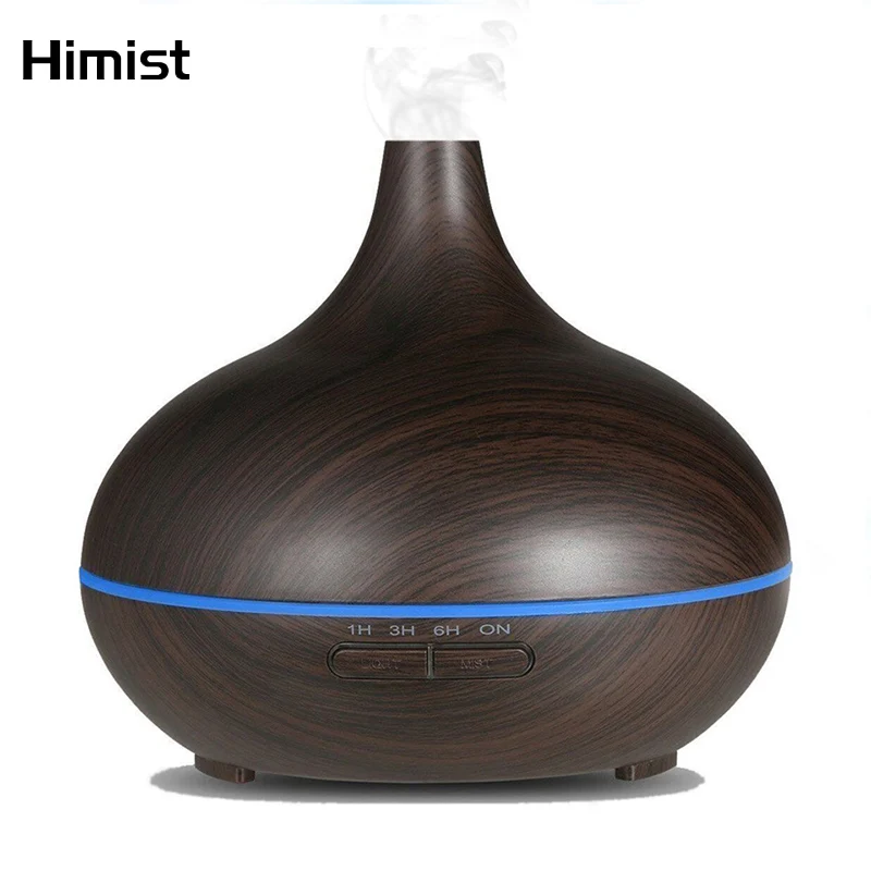 

HIMIST 300ml Air Humidifier Essential Oil Diffuser Color Aroma Lamp Aromatherapy Electric Aroma Diffuser For Home Office-Wood