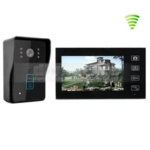 DIYSECUR Táctil Inalámbrico de 7 Pulgadas Video de La Puerta de Intercomunicación Teléfono Timbre Cámara de Sistema de Seguridad RFID