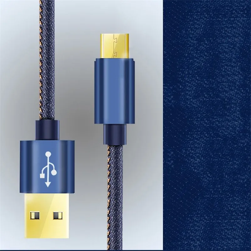 المصغّر usb كابل 2.1A/1 M 1.5A/2 M سريع مزامنة بيانات كابل شحن سامسونج هواوي Xiaomi LG Andriod سلك Microusb المحمول كابلات الهاتف