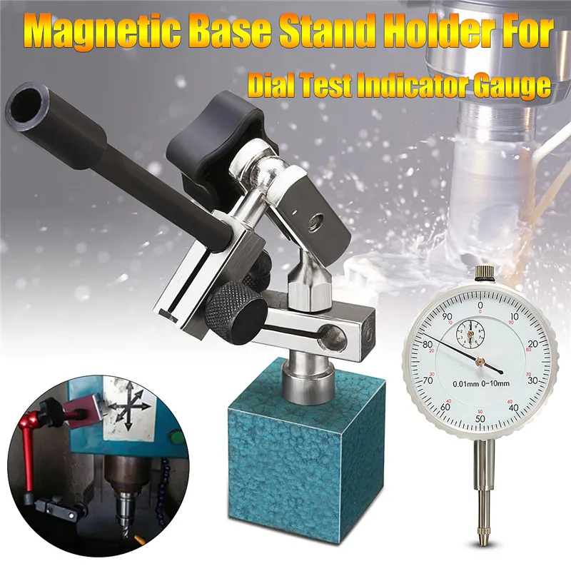 

Mini Universal Adjustable Flexible Magnetic Base Foldable Holder Stand For Digtal & Analog Test Indicator Tool
