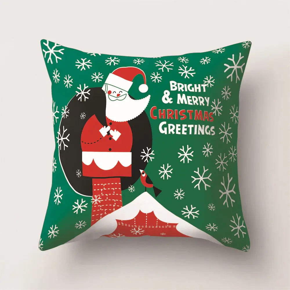 RIANCY Christmas is Coming Home Decoration Gift Cushion Cover Decorative Pillows for Sofa Living Room Cushion Pillowcase 40511-2 - Цвет: BZ1