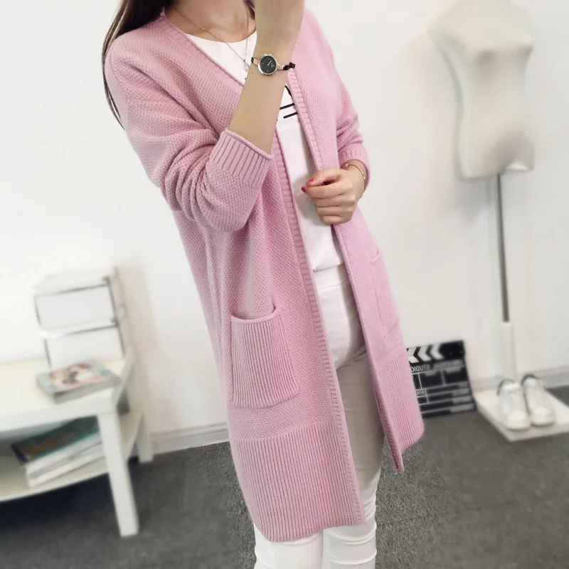 

New 2019 Women Wool Sweater Cardigan Female Cashmere Knitted Plus Size Coat pull femme Fashion Long Sleeve Loose Sweaters