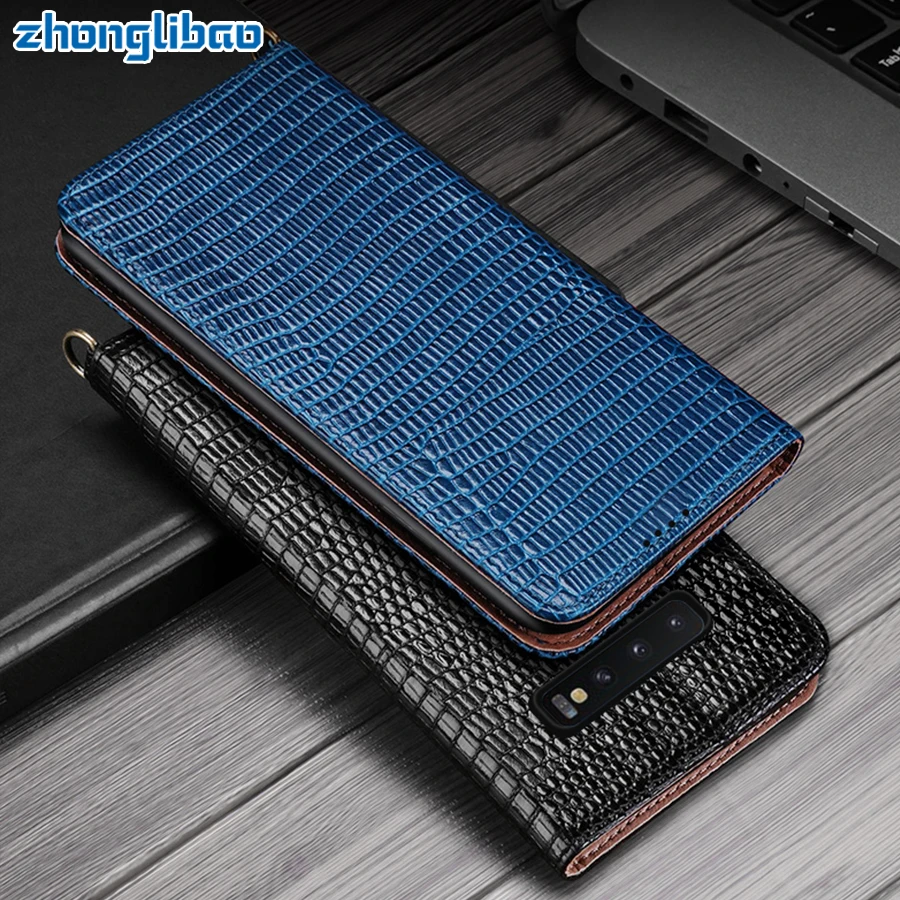 

Luxury S10 Genuine Leather Magnetic Flip Case for Samsung Galaxy S10 Plus S10 Etui Card Holder Wallet 360 Protective Book Cover