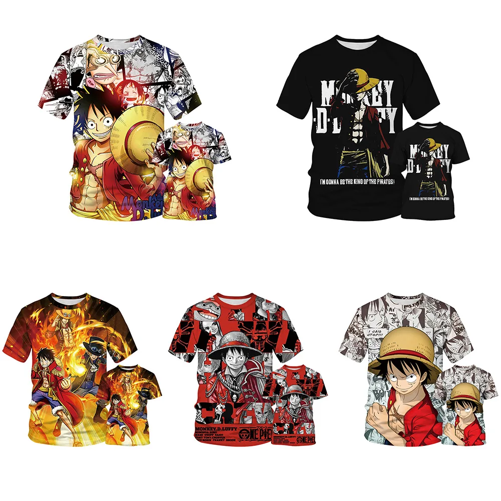 

Summer Boy Girl T-shirt Anime Lu Fei 3D Printing Cartoon t-shirts One Piece Children Short Sleeve Tops Tees Casual Kids Clothing