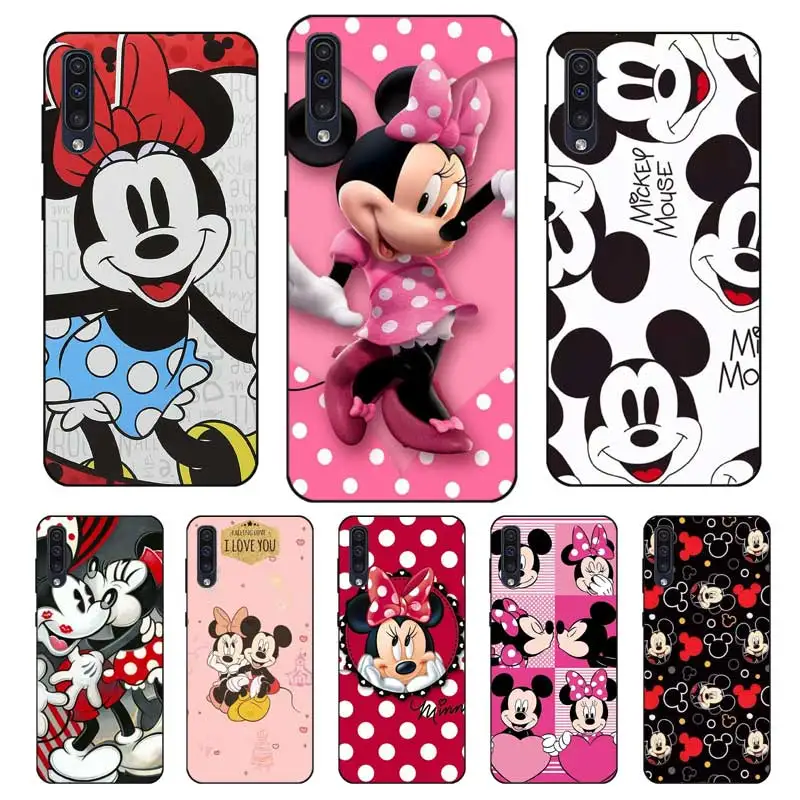 

P118 Mickey Minnie Black Silicone Case For Samsung Galaxy A2 Core A6 A7 A8 A9 A10 A30 A40 A50 A60 A70 A8S A9S A20E Plus