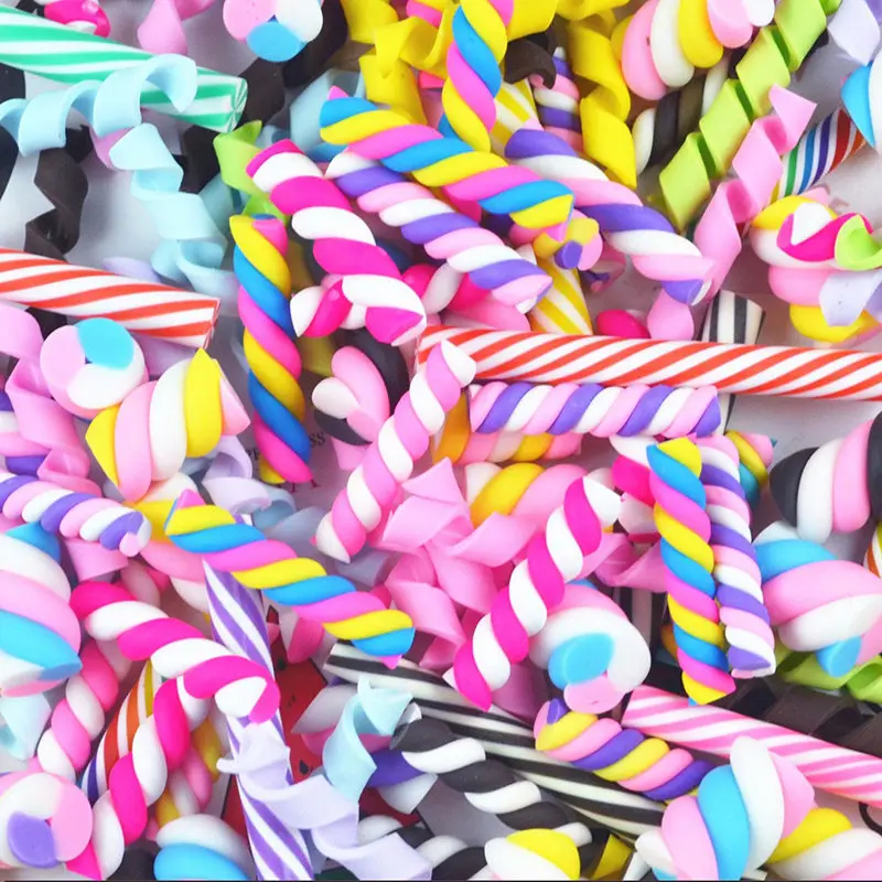 100PCS DIY Slime Charms With Candy Sugar Chocolate Cake Resin Flatback of Slime Beads for Ornament Scrapbook Crafts Toy  (2)