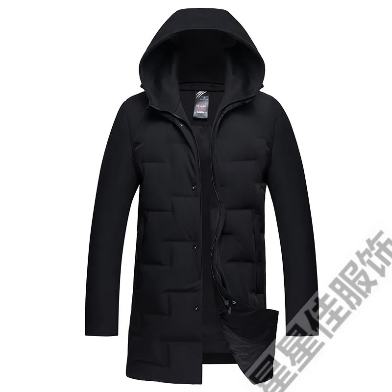 10XL 8XL 6XL 5X мужской зимний длинный плащ, пуховик, утепленная черная парка с капюшоном,, большой размер - Цвет: 1