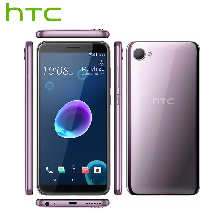 Фирменная Новинка htc Desire 12 LTE 4G Мобильный телефон 5,5 "3 ГБ Оперативная память 32 ГБ Встроенная память 13MP Камера Mediatek MT6739 Octa Core Android 8,0 сотовый