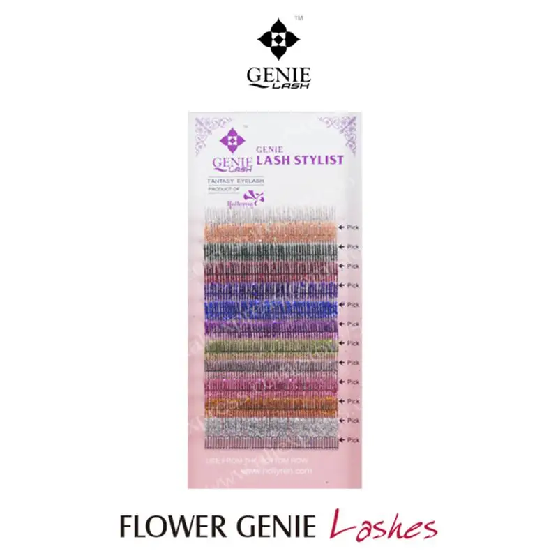 

Genie 0.15mm J Curl 10mm/12mm Eyelash Extensions for Adorning Highlighting Beauty Glitter Faux Eyelash