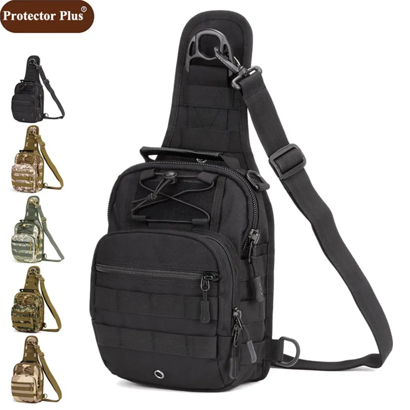 

Protector Plus 2019 New Men 1000D Nylon Military Travel Water Bottle Shoulder Messenger Sling Pack Waterproof Chest Bag D001