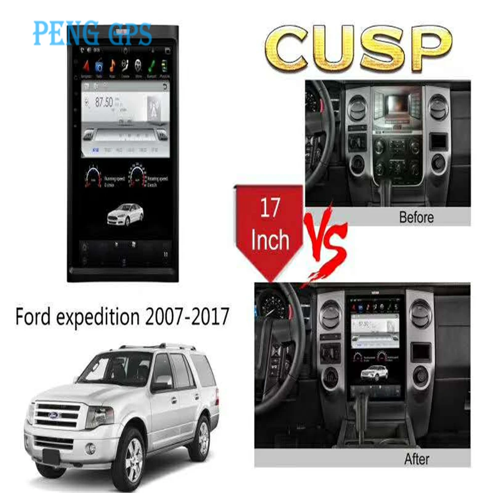 1" Tesla стиль автомобиля радио вертикальный экран для Ford Expedition 2007+ gps навигация магнитофон головное устройство мультимедийный плеер