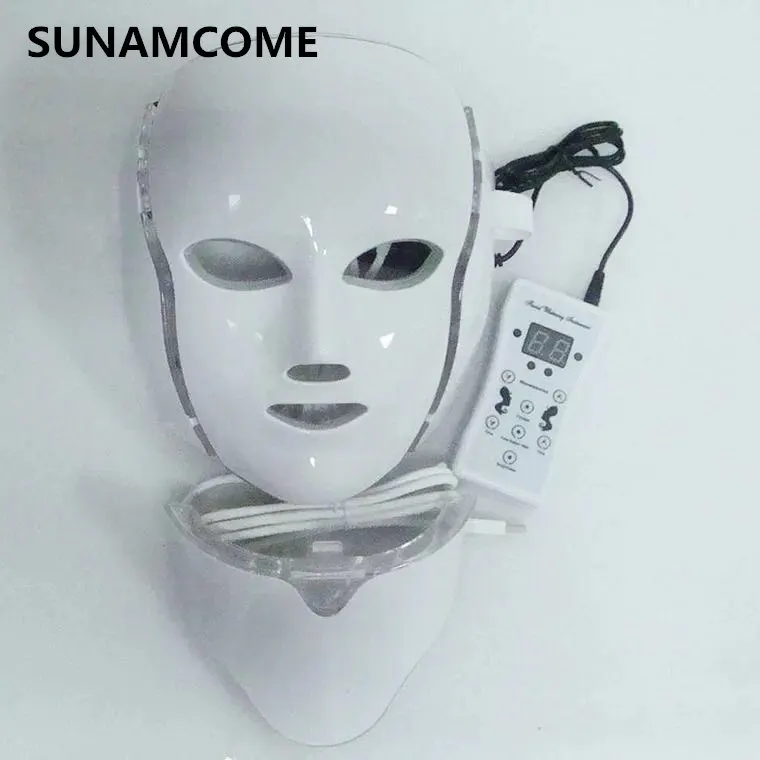 LED 7 Colors Light Microcurrent Facial Mask Machine Photon Therapy Skin