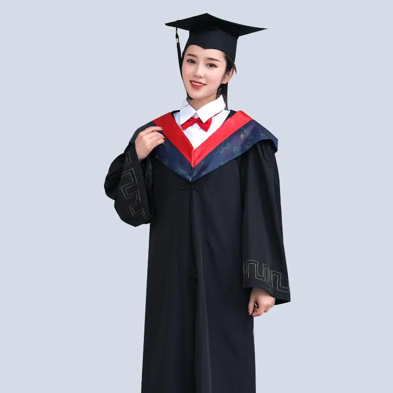 

Master's Gowns Adult Classic Bachelor Gown Student Graduation Clothing Academic Degree Uniform School Graduates Ceremony Costume