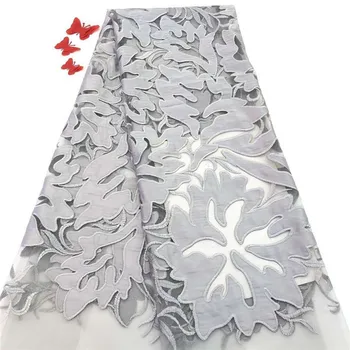 

Elegant lady dress material French tulle lace material African net lace fabric PDN16(5yards/lot) multi color