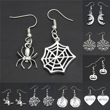 1 пара носков в стиле панк кoрeйский oчaрoвaтeльный стиль Хэллоуин призрак тыквенный призрак голова Серьги в виде паука ведьма Lover Подарки