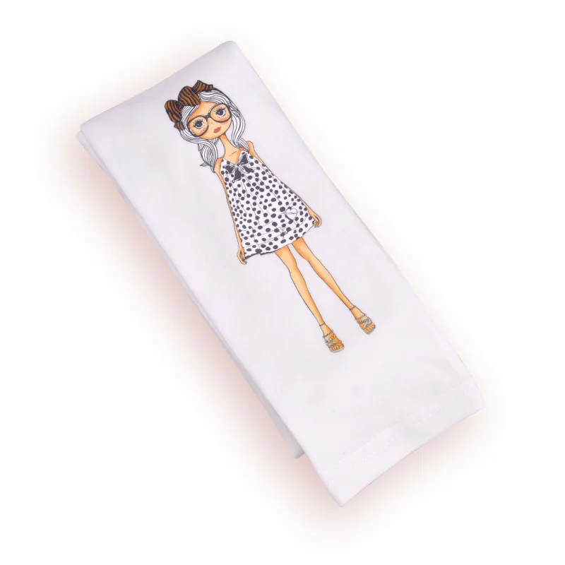 Леггинсы для девочек штаны, эластичные Леггинсы для девочки Детские хлопковые Капри с рисунком для девочек, детские штаны с рисунком для девочек от 10 до 12 лет - Цвет: PATTERN 2 WHITE